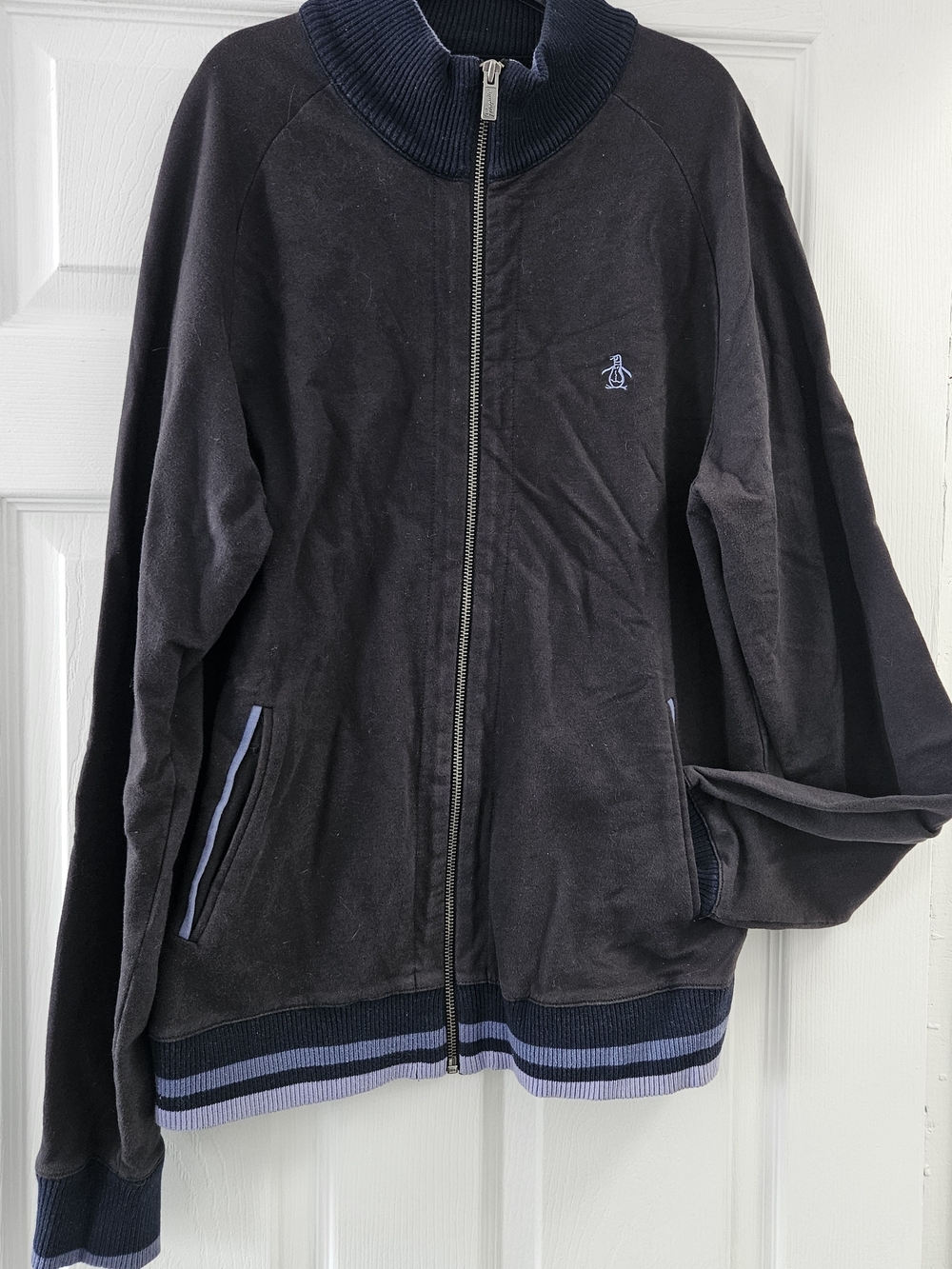 Penguin Munsingwear Men’s L Jacket Full Zip Varsity Bomber Track Retro